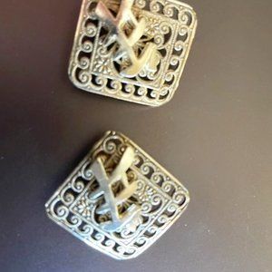 Vintage Austrian Crystal Clip on earrings 1950's